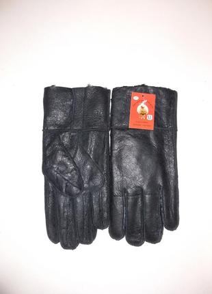 Мужские натуральные кожаные перчатки на натуральной овчине корея перчатки дублёнка дубляж3 фото