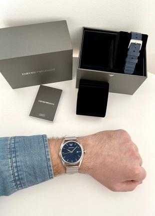 Emporio armani watch ar180054 мужские наручные брендовые часы армани оригинал подарочный набор на подарок мужу подарок парню4 фото