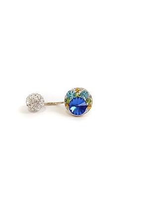 Серебряный пирсинг с swarovski