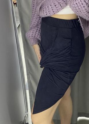 Спідниця темно синя boohoo