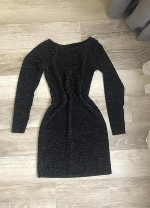 Блискуче новорічне яскраве плаття сукня коротка по фігурі