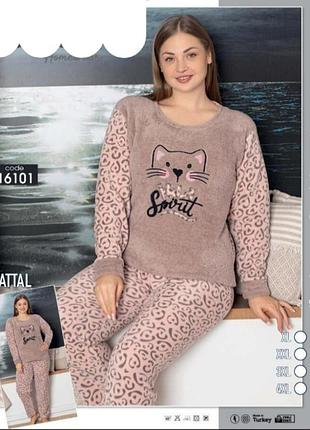 Пижама женская тёплая батал 4хл  тепла жіноча піжама