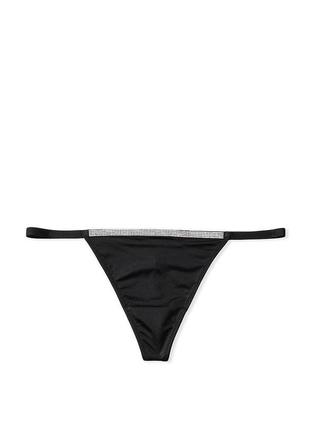 Трусики стринги со стразами victoria's secret bombshell shine v-string panty р.xs