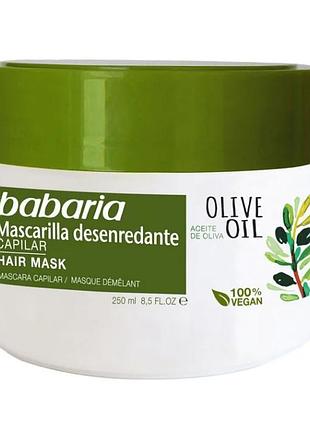 Маска для волосся розплутуюча з оливковою олією babaria detangling hair mask 250 мл іспанія1 фото