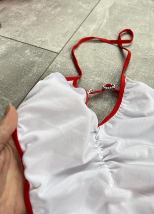 Сексуальное интимное белье боди костюм медсестры с чулками4 фото
