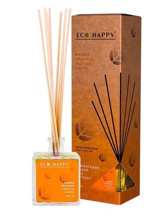 Освежитель воздуха аромадиффузор манго mikado mango tropical eco happy 95 мл испания