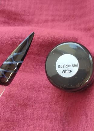 Гель фарба для нігтів павутинка молочна milano 6 мл1 фото