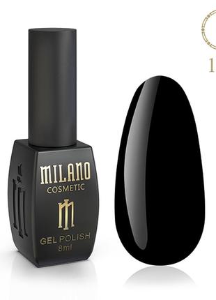 Гель лак для ногтей черный milano №107 8 мл 2712000009256