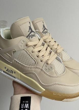 Женские высокие кожаные кроссовки nike air jordan retro 4#найк