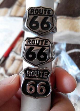 Кольцо из медицинской стали 316l "route 66"10 фото