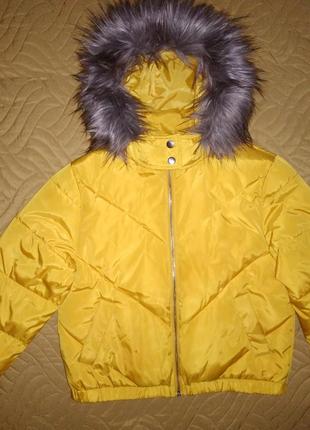 Замечательная зимняя куртка new look на 12-13лет р.152-158