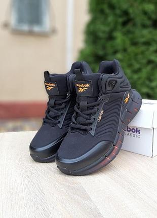 Зимові кросівки reebok kinetica black yellow1 фото