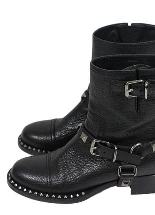 Сапоги кожа зернистая шкіряні чоботи натуральні зима