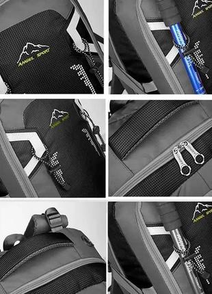 Рюкзак універсальний дорожній трекінговий спортивний туристичний 3603 текстиль 60 літрів7 фото