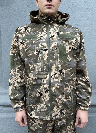 Куртка тактическая софтшелл военная армейская зсу тро зимняя осенняя3 фото