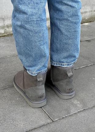 Угги ugg classic mini grey5 фото