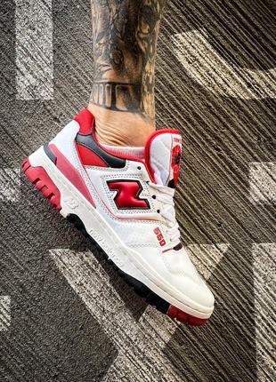 Мужские кожаные кроссовки Trainers NEW BALANCE WL996CPC Grey "white/red"