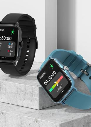 Умные смарт часы smart watch y20 / p8 plus тонометр пульоксиметр ip67 android ios blue2 фото