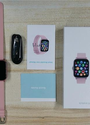 Умные смарт часы smart watch y20 / p8 plus тонометр пульоксиметр ip67 android ios blue10 фото