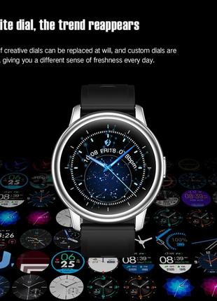 Умные смарт часы smart watch lemfo lf28 silver чёрный ремешок. с тонометром пульоксиметром android 5.0 ios 97 фото