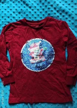 Реглан новорічний next 104, пайетки