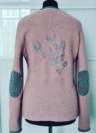 Неймовірний крутий класний гарний теплий вінтажний вовняний шерстяний кардиган ретро вінтаж натуральна вовна шерсть вишивка2 фото