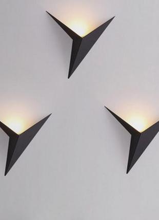 Бра "чайка" чорне 4432/1w bk2 фото