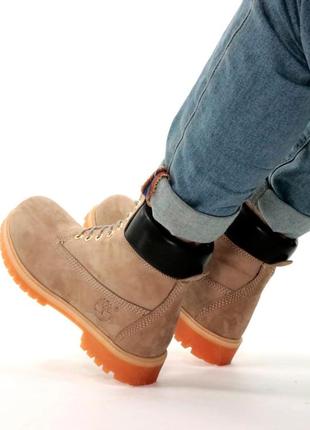 Мужские высокие ботинки с мехом timberland winter5 фото
