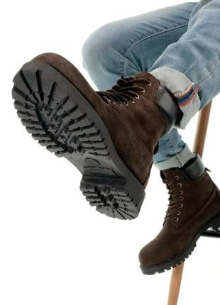 Мужские высокие ботинки с мехом timberland winter9 фото