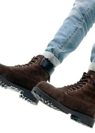 Мужские высокие ботинки с мехом timberland winter4 фото