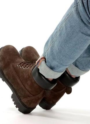 Мужские высокие ботинки с мехом timberland winter10 фото