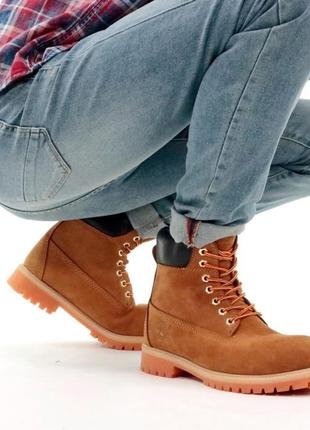 Мужские высокие ботинки с мехом timberland winter8 фото