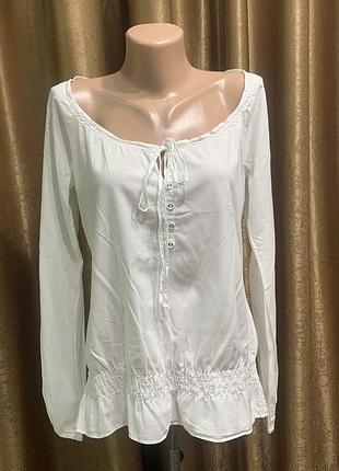 Біла пляжна сорочка esprit з довгим рукавом розмір m l