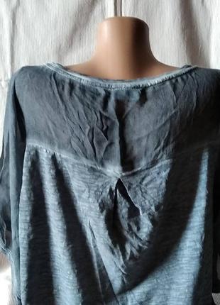 Блуза трикотаж подовжена батал вишивка варенка 6