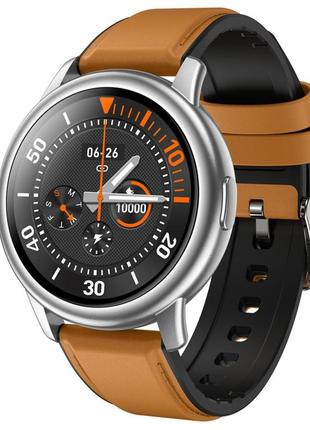 Умные смарт часы smart watch lemfo lf28 silver brown. с тонометром пульоксиметром android 5.0 ios 91 фото