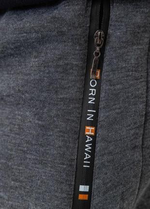 Спорт штаны мужские на флисе цвет темно-серый5 фото