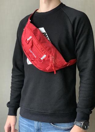 Сумка / бананка supreme waist bag “red - ss19”2 фото