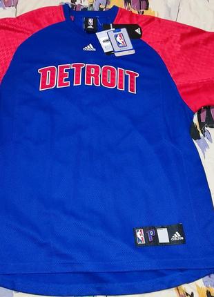 Баскетбольная футболка, джерси adidas nba detroit pistons, длинный рукав