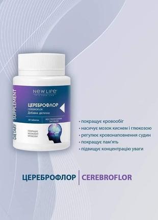 Бад для памяти и внимания цереброфлор \  cerebroflor 60 таблеток в баночке