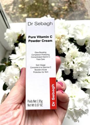 Базовий догляд з чистим стабілізованим вітаміном с dr sebagh pure vitamin c powder cream