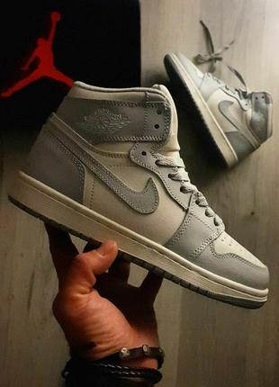 Зимові кросівки nike air jordan 1 high grey7 фото