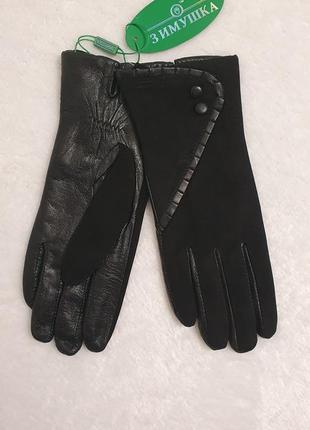 Стильные женские перчатки из натуральной мягкой  эластичной кожи и натурального замша5 фото