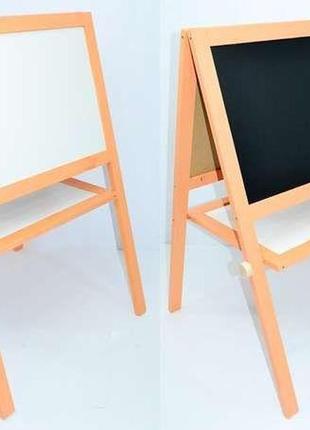 Мольберт дитячий "игруша" магнітний двосторонній для магнітів, маркерів, крейди 3в1, дошка для малювання.