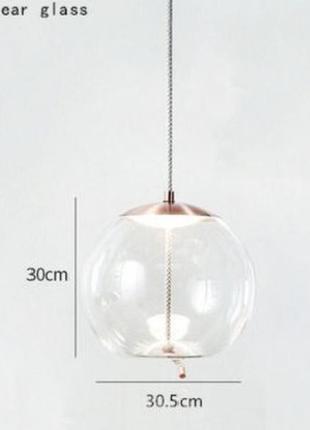 Підвіс з прозорого скла 4356/1с сr/clear