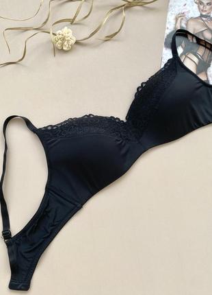 Чорний бюстгальтер бра без кісточок