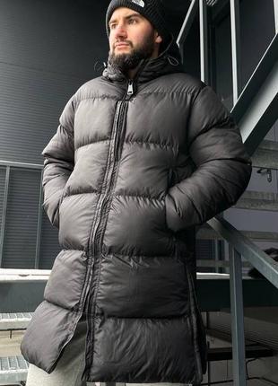 Подовжена чоловіча зимова куртка7 фото