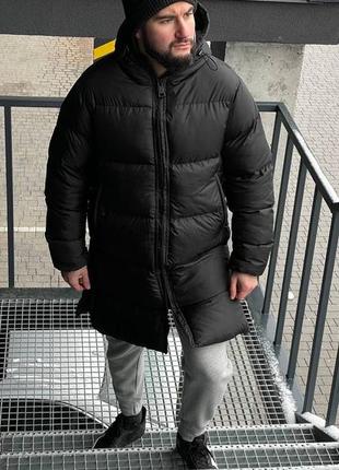 Подовжена чоловіча зимова куртка10 фото