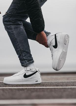 Кросівки зимові черевики nike air force 1 mid  хутро кроссовки зима ботинки4 фото