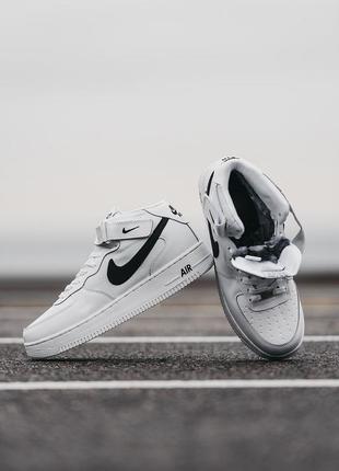 Кросівки зимові черевики nike air force 1 mid  хутро кроссовки зима ботинки8 фото