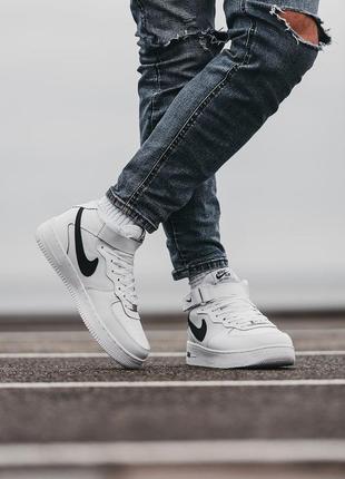 Кросівки зимові черевики nike air force 1 mid  хутро кроссовки зима ботинки3 фото